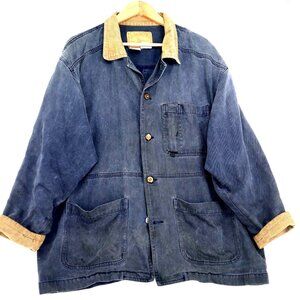 Retro TodaysNews Chore Thrashed Corduroy Collar L Vintage Work Jacket Old Money